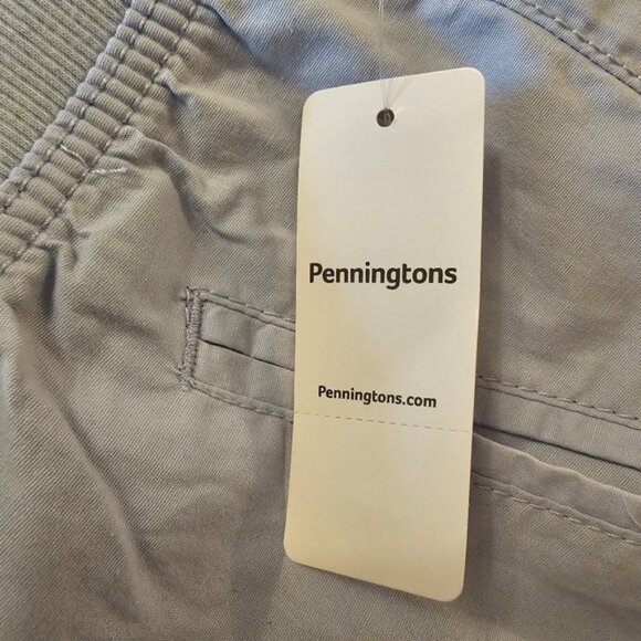 Blue Penningtons Women's Ribbed Waistband Cotton Capri Pants - Picture 9 of 11